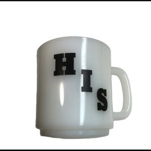 Vintage Glasbake Coffee Mug Cup HIS Replacement